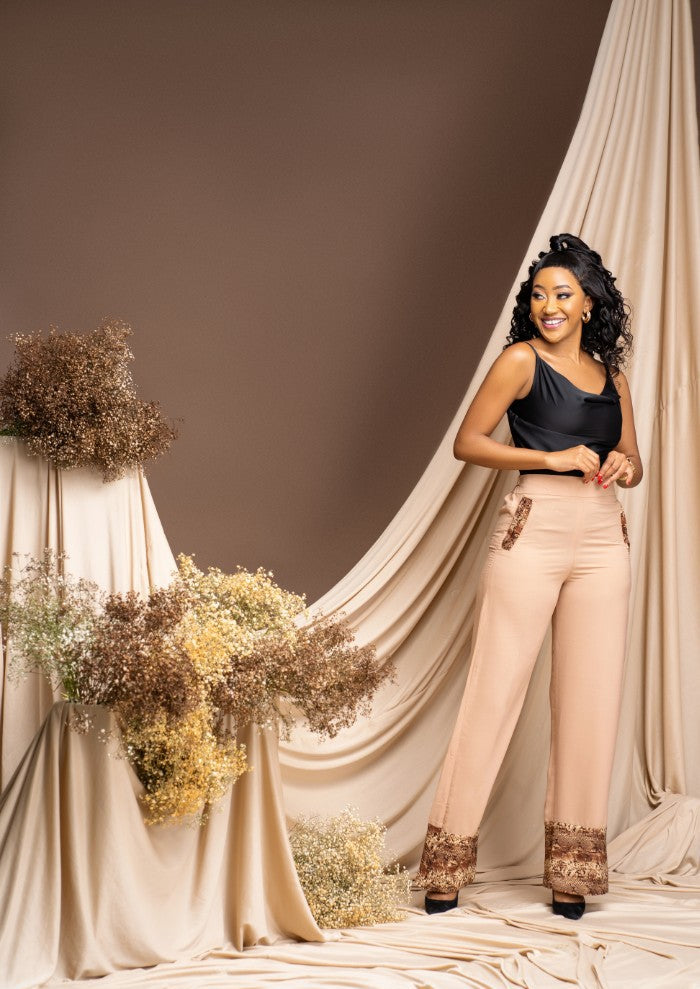 Beige Tan Linen Pants