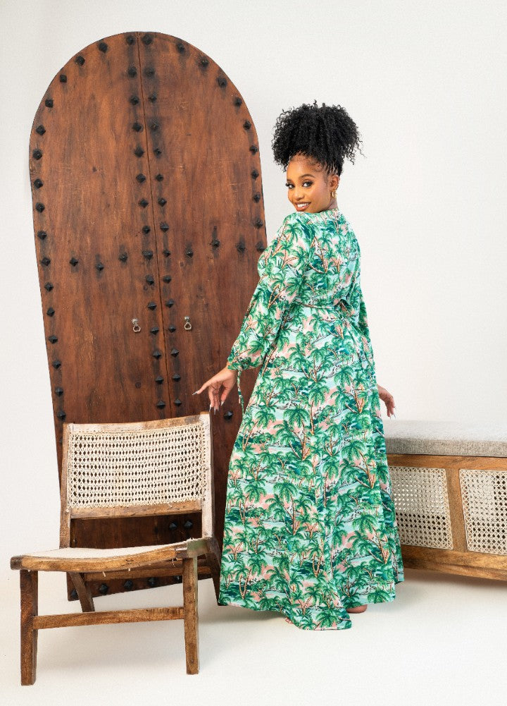 Palm Tree Maxi Dress