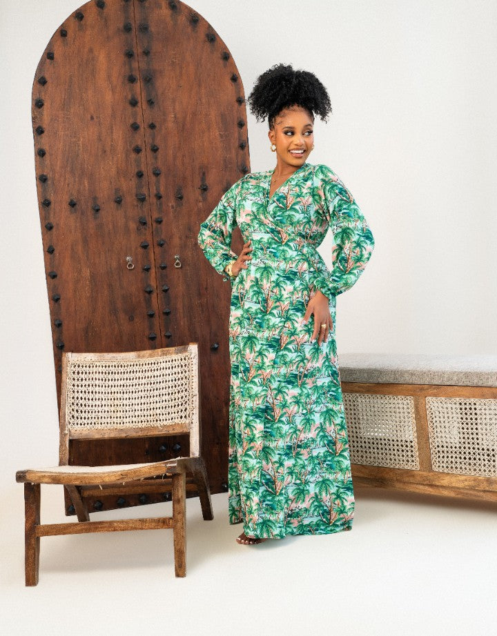 Palm Tree Maxi Dress